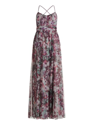 Vera Mont Abendkleid mit Blumenprint in Purple/Green