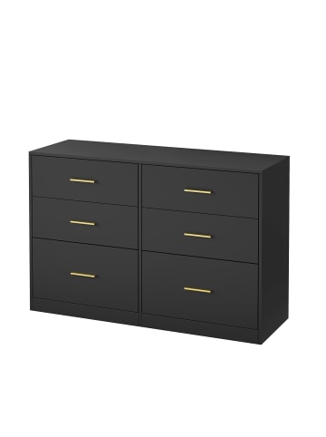 VASAGLE Kommode Custos in Schwarz - (B)119 x (H)78 x (T)40 cm