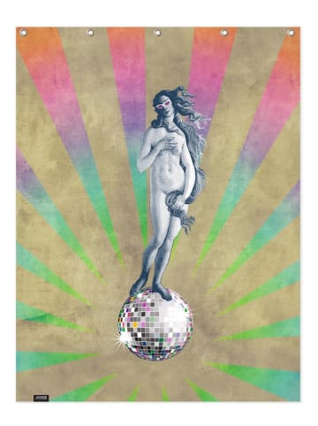 Juniqe Duschvorhang "Disco Venus" in Braun & Bunt