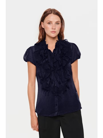 SAINT TROPEZ Langarm - Hemd LiljaSZ Gerade Passform in Night Sky