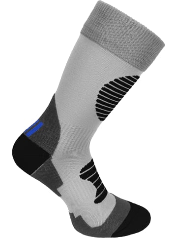 normani 3 Paar Sportsocken mit Schienbein- und Fußrückenpolster in Grau/Schwarz