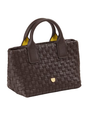 DuDu Ibiza Handtasche Leder 22 cm in coffee brown