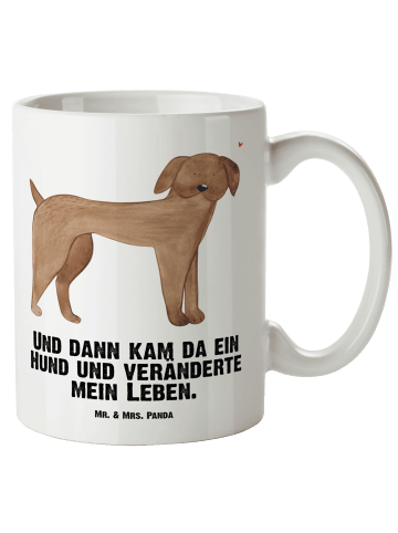 Mr. & Mrs. Panda XL Tasse Hund Dogge mit Spruch in Weiß