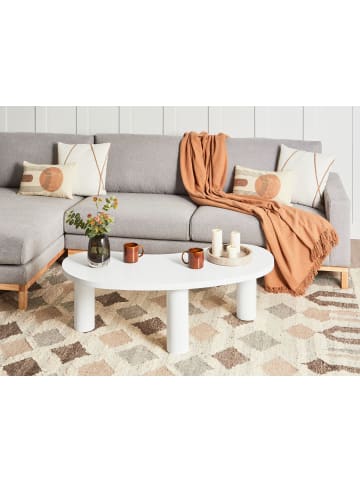Beliani Couchtisch AUBURN in Weiß - (W) 112 x (H) 38 x (L) 46 cm