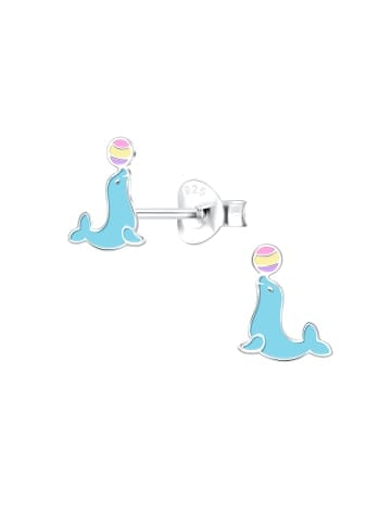 Alexander York Ohrstecker ROBBE mit Ball in 925 Sterling Silber, 2-tlg. in silver