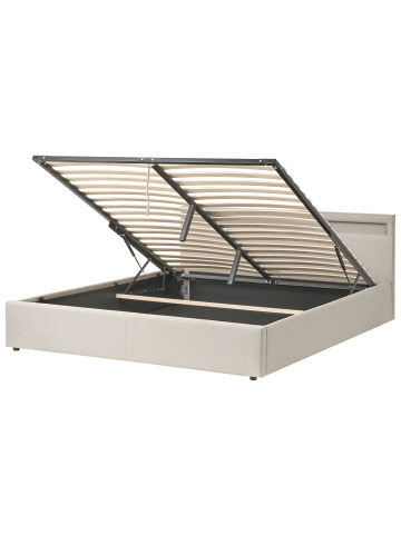 Beliani 3-tlg Doppelbett ARMELLE in Beige/Bunt