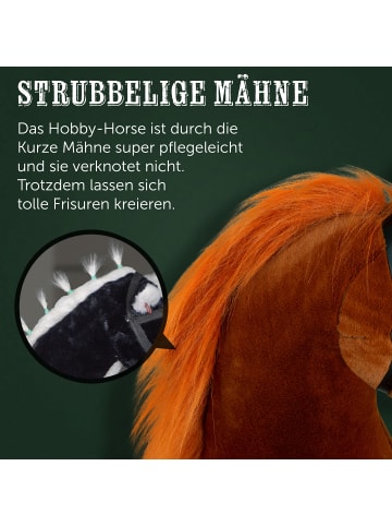 Pink Papaya Hobby Horse " Merle - Small " in red