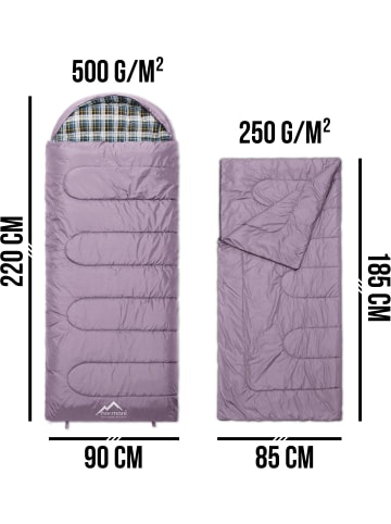 Normani Outdoor Sports Outdoor-Schlafsack Extrem 4-In-1 Antarctica in Rosa