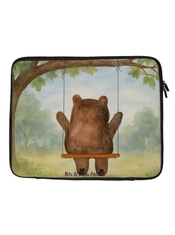 Mr. & Mrs. Panda Laptoptasche Bär Schaukel Design ohne Spruch in Weiß