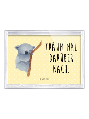 Mr. & Mrs. Panda Schüttelrahmen Koalabär mit Spruch in Gelb Pastell