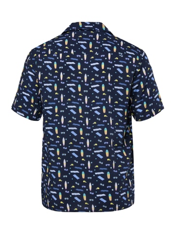 Men Plus Hemd in navy blau