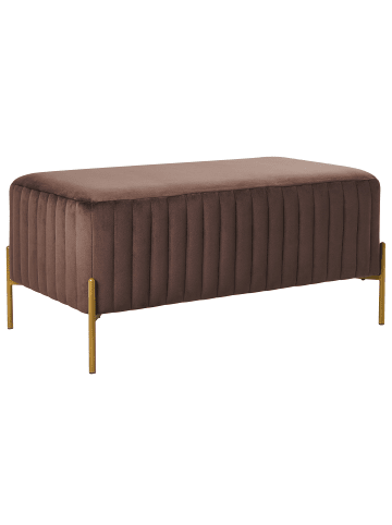 Beliani Bettbank UTAH in Braun/Gold - (W) 91 x (H) 43 x (L) 47 cm