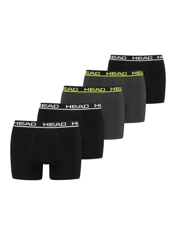 HEAD Boxershort 5er Pack in Schwarz/Grau