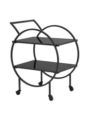 FineBuy Servierwagen in Schwarz / Metall / 45x46x83