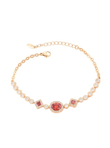 gaya Women Bracelet in Rose Gold Red