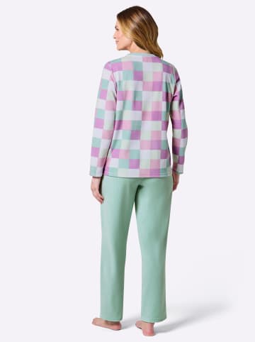 WITT WEIDEN Schlafanzug in kalkmint-rosé-bedruckt