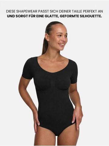 CFAB Figurformender Body mit Slip in Schwarz