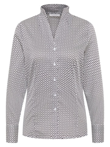 Eterna Langarmbluse in weiss/schwarz