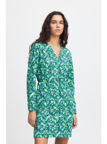 ICHI Kleid IHKATE Regular fit in Blue Green Multi Flower aop