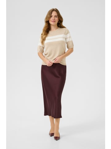 Kaffe Strickpullover KAlizza Regular fit in Feather Gray mel/ Chalk Stripe