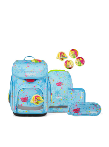 Ergobag Grundschulranzen-Set, CUBO "Bärhext" - Bibi Blocksberg 5-tlg. in Blau