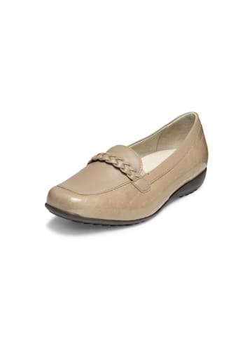 VITAFORM Echt Leder & vitaform Stretch Slipper in taupe
