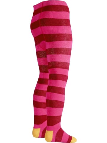 Playshoes Strumpfhose "Thermo-Strumpfhose Block-Ringel" in Pink