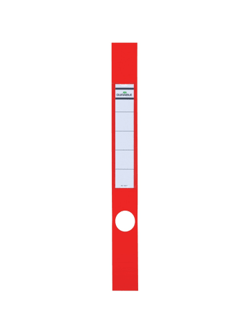 Durable Ordnerrückenschild Ordofix schmal 40x390mm rot Packung mit 10 Stück