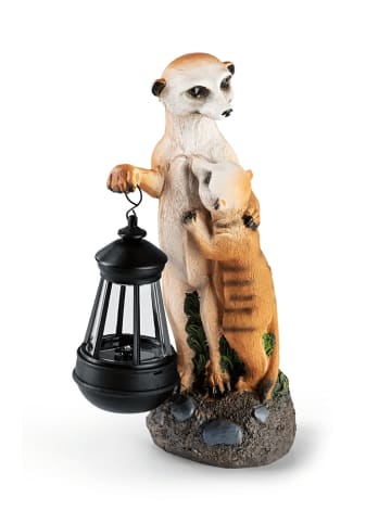 EASYmaxx Solar-Leuchte Erdmännchen Familie 1,2V mehrfarbig Braun