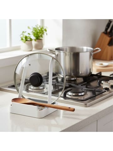 relaxdays Kochlöffel Ständer in Weiß