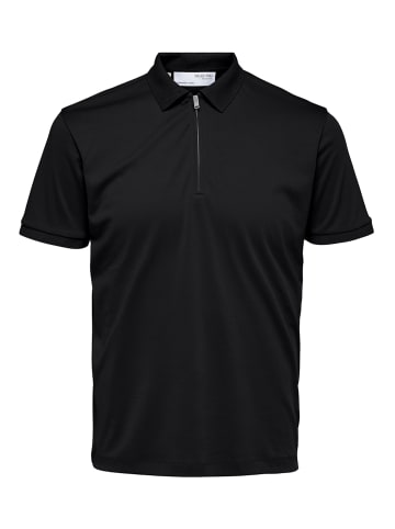 SELECTED HOMME Poloshirt 'Fave' in schwarz