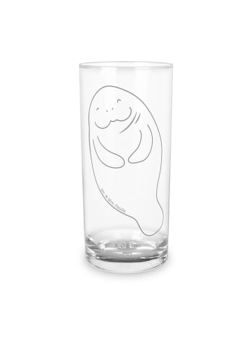 Mr. & Mrs. Panda Blümchentailglas Seekuh Happy ohne Spruch in Transparent