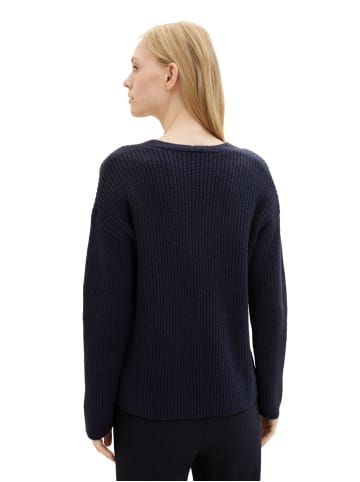 Tom Tailor Pullover KNIT V-NECK in Blau