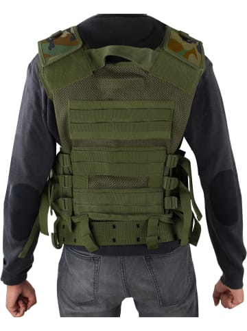 Normani Outdoor Sports USMC-Einsatzweste mit Lochkoppel Value Def-V in Woodland