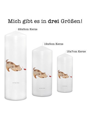 Mr. & Mrs. Panda Weihnachtskerze Hund Marienkäfer ohne Spruch in Weiß