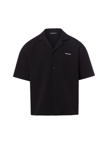 PEGADOR Hemd Troy Plissee in schwarz
