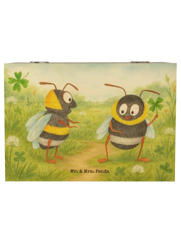 Mr. & Mrs. Panda fotobox Hummeln Kleeblatt Design ohne Spruch in Weiß