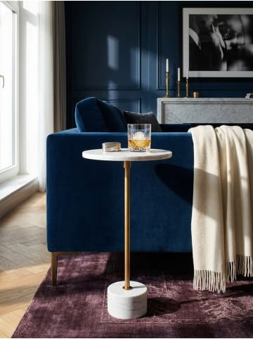 KADIMA DESIGN Beistelltisch Echter Marmor Metall 30x30x55,5 cm Anstelltisch