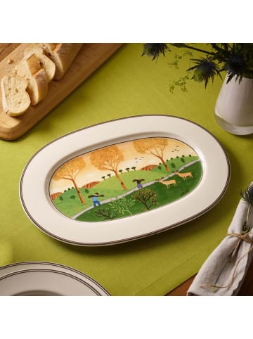 Villeroy & Boch Platte oval Design Naif in Bunt 34 x 24 cm in bunt
