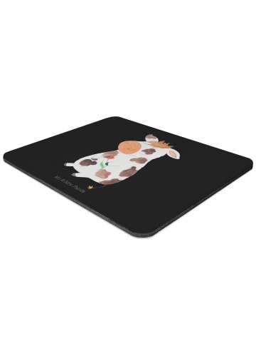 Mr. & Mrs. Panda Mousepad Kuh ohne Spruch in Schwarz