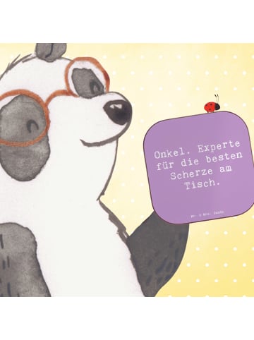 Mr. & Mrs. Panda Untersetzer Spruch Onkel Scherzkönig mit Spruch in Lavendeltraum