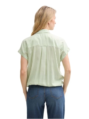 Tom Tailor Bluse BLOUSE STRIPED SHORTSLEEVE in Mehrfarbig