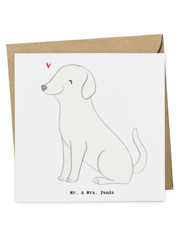 Mr. & Mrs. Panda Grußkarte Labrador Moment ohne Spruch in Weiß
