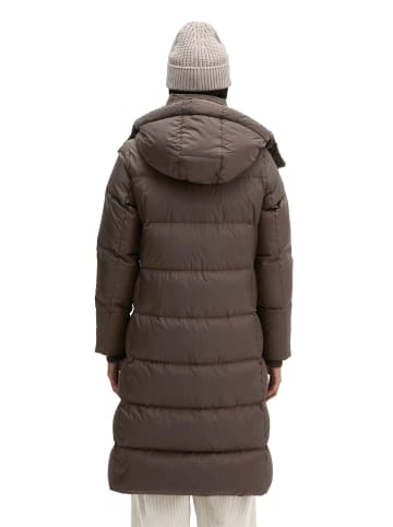 Marc O'Polo Puffer-Daunenmantel mit Kapuze regular in Burnt Coffee