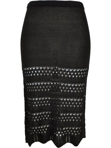 Urban Classics Urban Classics Damen Ladies 3/4 Crochet Knit Skirt in black