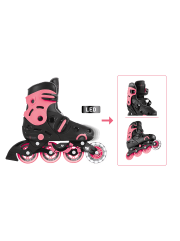 GLOBBER GO SKATES verstellbare Inlineskates in coral pink, Gr. 34-37