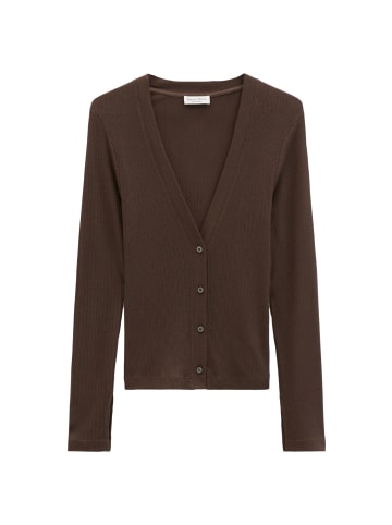 Marc O'Polo Rip-Cardigan slim in Burnt Coffee