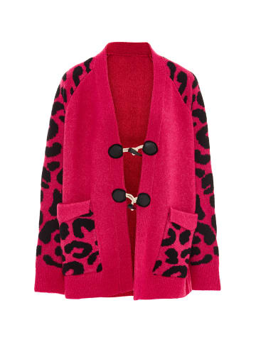 IMANE Strickjacke in Pink Schwarz