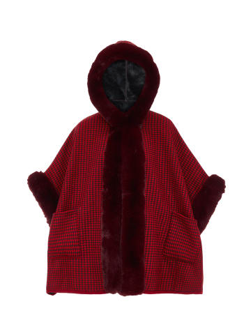 fraully Poncho in Rot