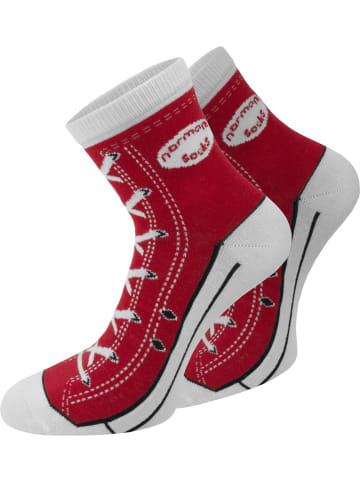 normani 4 Paar Socken im Schuh-Design in Rot